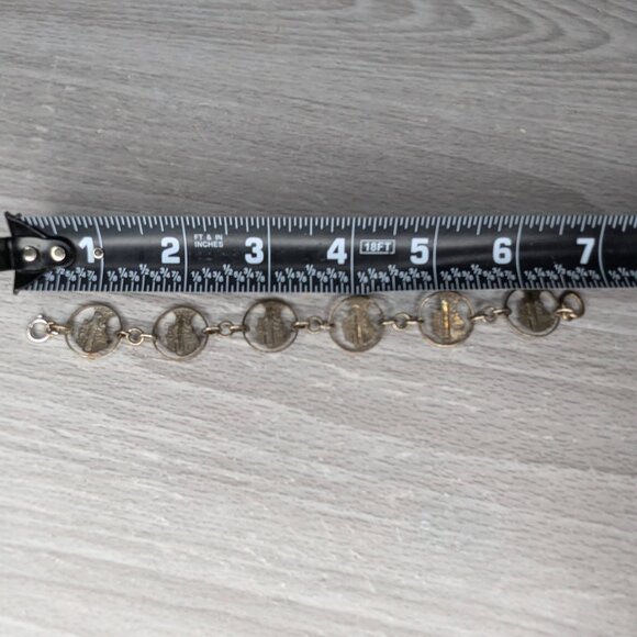 Vintage Mercury Silver Dime Cut Out Coin Bracelet - Picture 13 of 14